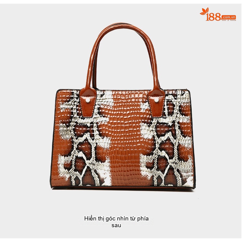 Túi Tote Nữ Da Vân Rắn Sức Chứa Lớn Túi Đeo Vai Túi Xách Tay Nữ Màu Đen, Nâu, Trắng chi tiết 23