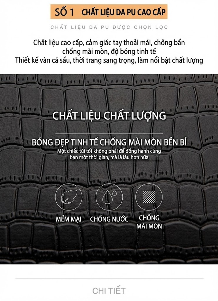 Túi Tote Nữ Da Vân Rắn Thời Trang, Túi Đeo Vai Nữ Lớn Màu Đen, Trắng chi tiết 7