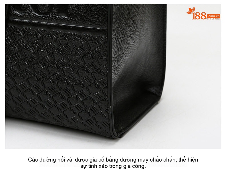 Túi Tote Nữ Dập Chữ Phong Cách Âu Mỹ, Túi Đeo Vai Nữ Sức Chứa Lớn Màu Đen chi tiết 29