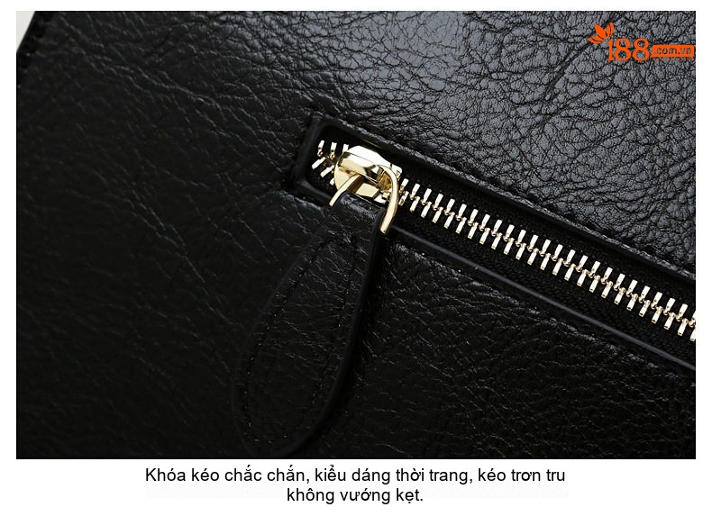 Túi Tote Nữ Dập Chữ Phong Cách Âu Mỹ, Túi Đeo Vai Nữ Sức Chứa Lớn Màu Đen chi tiết 32