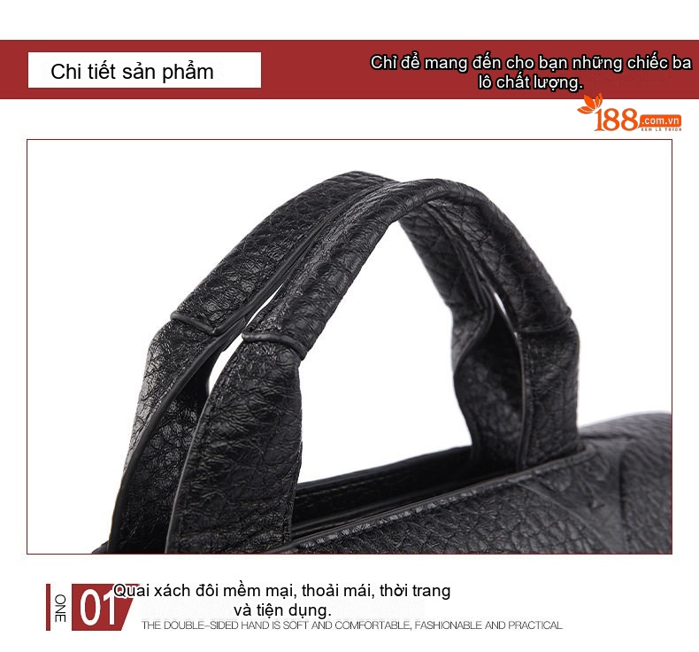 Túi Tote Nữ Dập Nổi Họa Tiết Công Sở Sức Chứa Lớn Màu Đen chi tiết 22