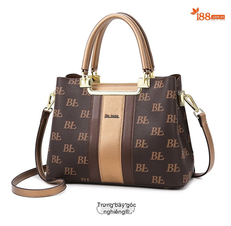 Túi Tote Nữ Đeo Vai/Chéo Lớn Phong Cách Âu Mỹ Retro Thời Trang Công Sở Màu Nâu, Vàng chi tiết 18