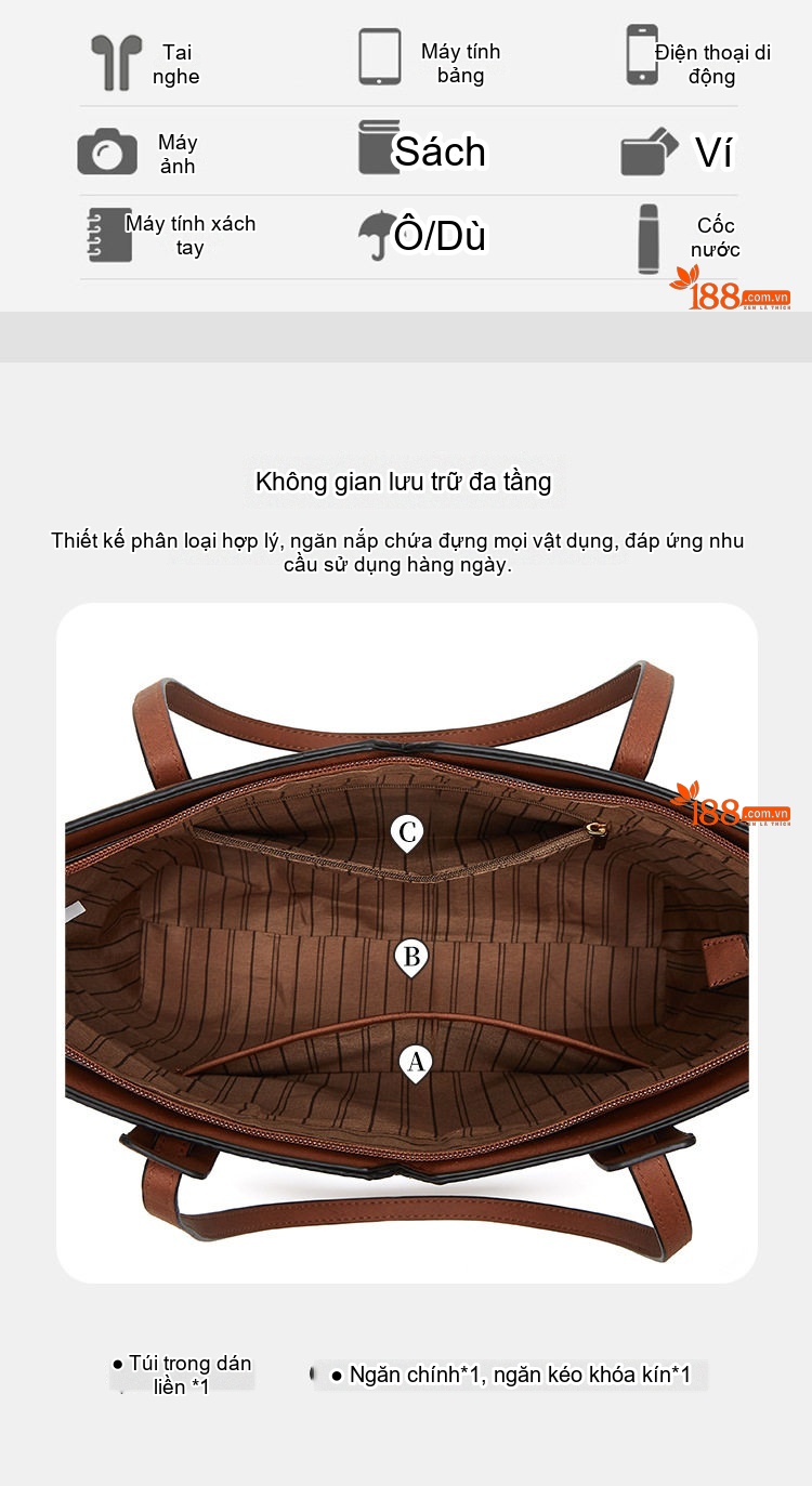 Túi Tote Nữ Đựng Laptop Công Sở Thời Trang Hàn Quốc Da Mờ Màu Xanh, Trắng, Đen, Nâu... chi tiết 4
