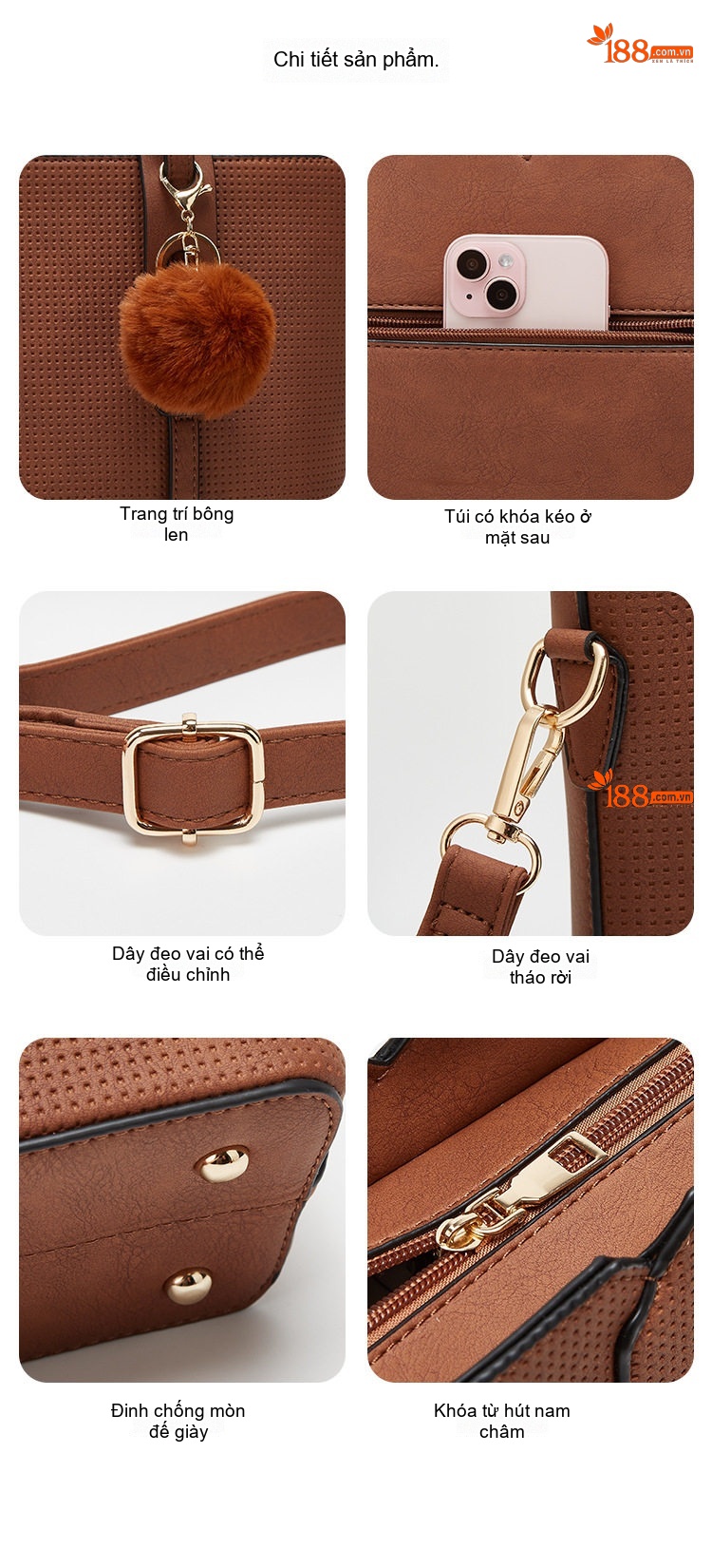 Túi Tote Nữ Đựng Laptop Công Sở Thời Trang Hàn Quốc Da Mờ Màu Xanh, Trắng, Đen, Nâu... chi tiết 17
