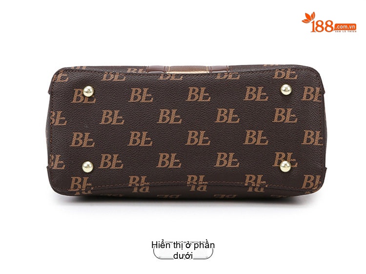 Túi Tote Nữ Đựng Vừa A4 Sức Chứa Lớn Thiết Kế Retro Màu Nâu, Be chi tiết 21