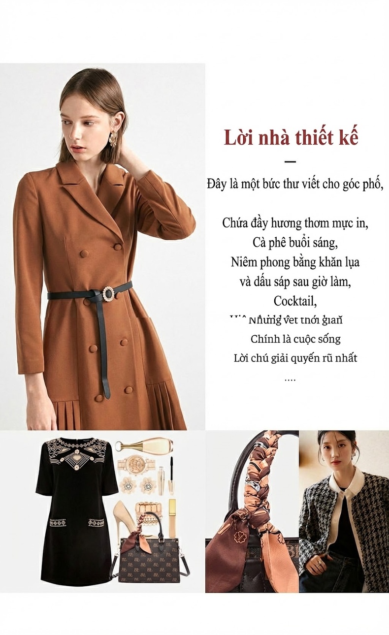 Túi Tote Nữ In Chữ Thời Trang Phong Cách Âu Mỹ Cỡ Lớn Màu Nâu chi tiết 4