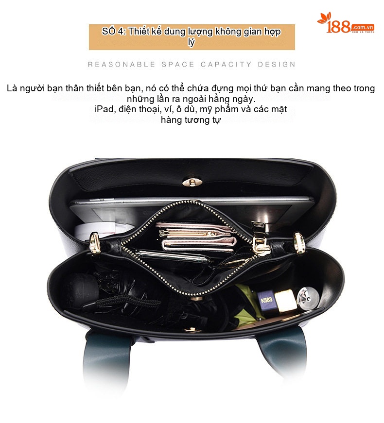 Túi Tote Nữ In Họa Tiết Retro Da Bóng, Túi Đeo Vai, Túi Xách Tay Công Sở Sức Chứa Lớn Màu Nâu, Đen chi tiết 9