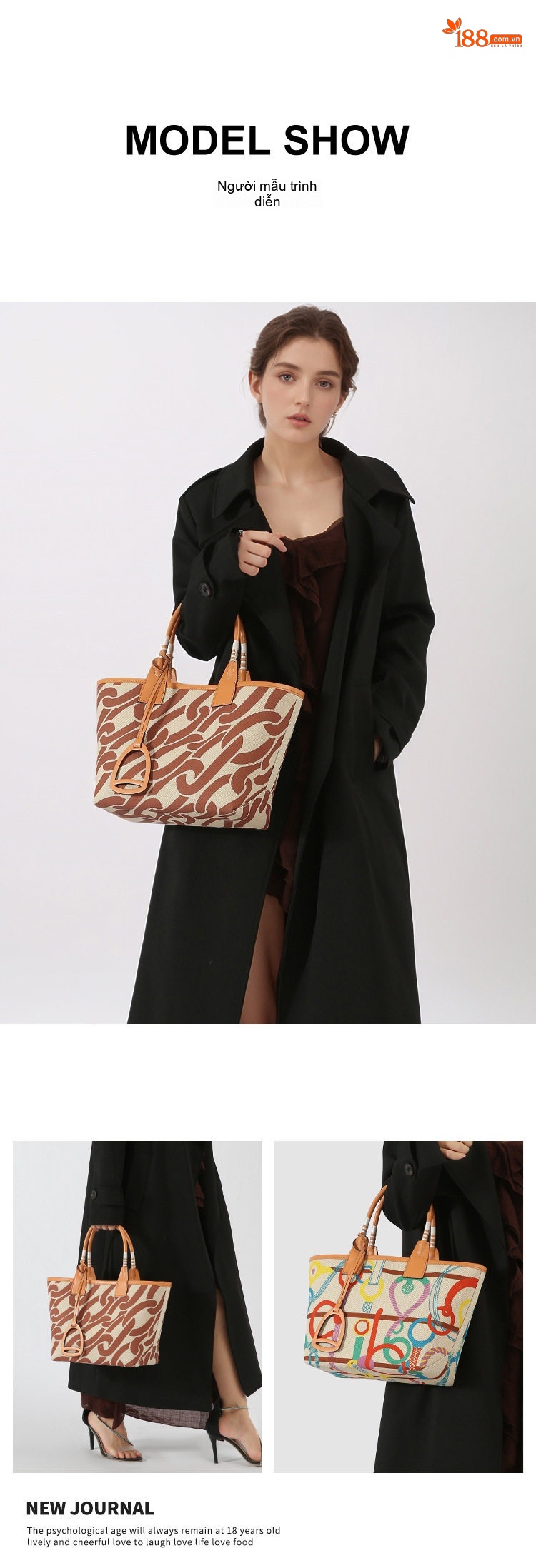 Túi Tote Nữ Vải Canvas In Họa Tiết Thời Trang Đeo Vai Phong Cách Vintage chi tiết 7