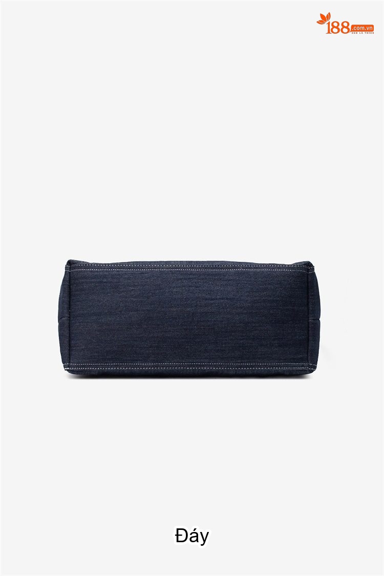 Túi Tote Nữ Vải Canvas Lớn Thiết Kế Độc Đáo Quai Xích Màu Xanh Navy, Xanh Da Trời chi tiết 27