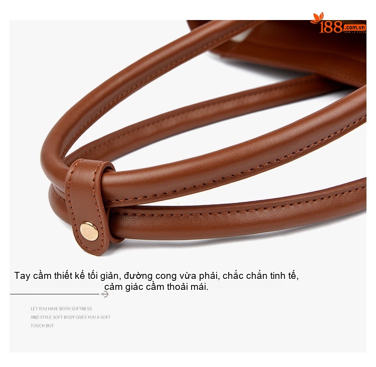 Túi Tote Nữ Vải Canvas Phối Da Đựng Laptop Khổ Lớn Phong Cách Hàn Quốc Màu Trắng Kem, Nâu chi tiết 13