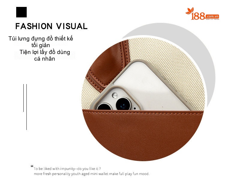 Túi Tote Nữ Vải Canvas Phối Da Đựng Laptop Khổ Lớn Phong Cách Hàn Quốc Màu Trắng Kem, Nâu chi tiết 14