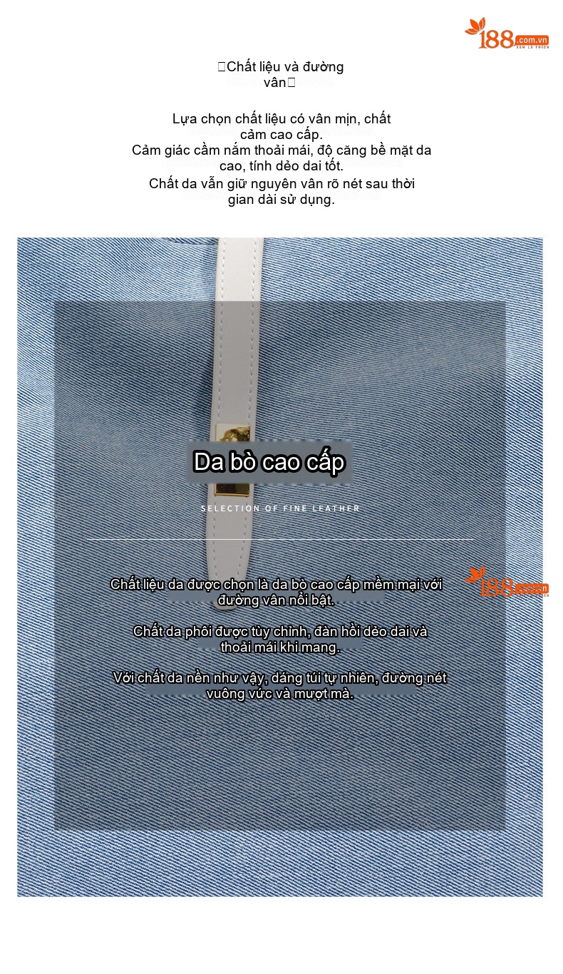 Túi Tote Nữ Vải Jean Đeo Vai Đựng Đồ Lớn Thiết Kế Tua Rua chi tiết 7
