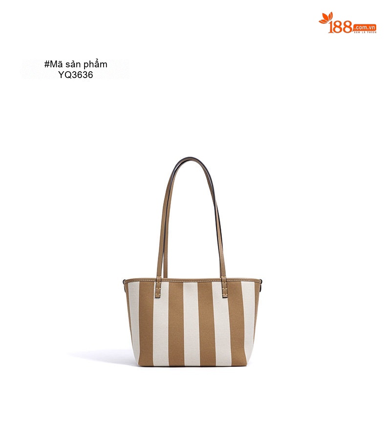 Túi Tote Sọc Kẻ Đeo Vai Vải Canvas Lớn Thời Trang Du Lịch chi tiết 19