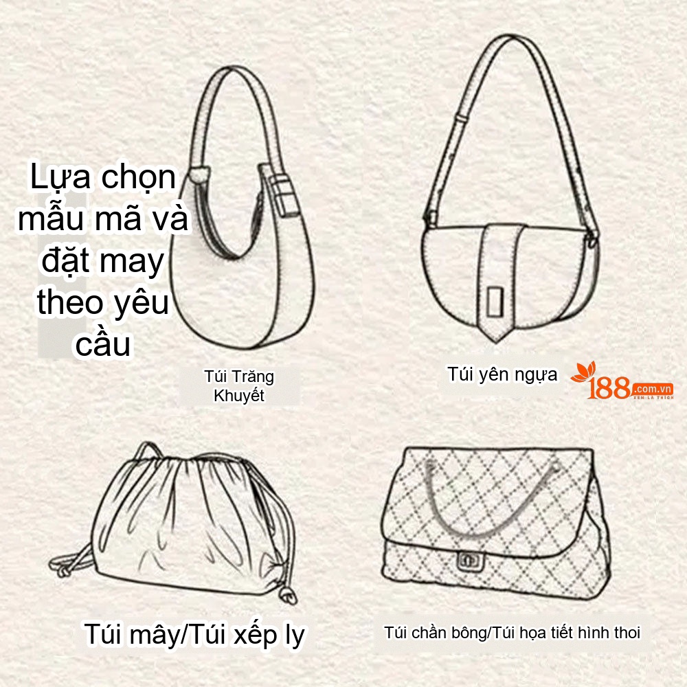 Túi Tote Vải Canvas Quai Da Màu Trắng Kem