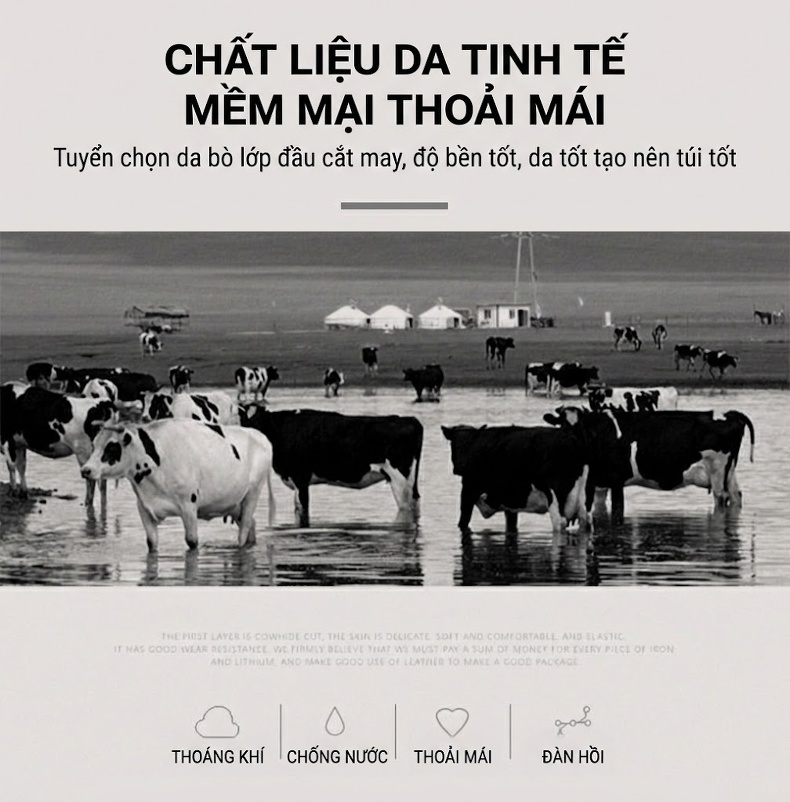 Túi Xách Công Sở Nam Da Bò Dáng Hộp Chữ Nhật Màu Đen chi tiết 36