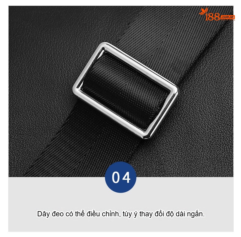 Túi Xách Công Sở Nam Da Bò Lớp Đầu Đựng Laptop 14 inch Đeo Vai Chéo Tay Xách Màu Đen chi tiết 21