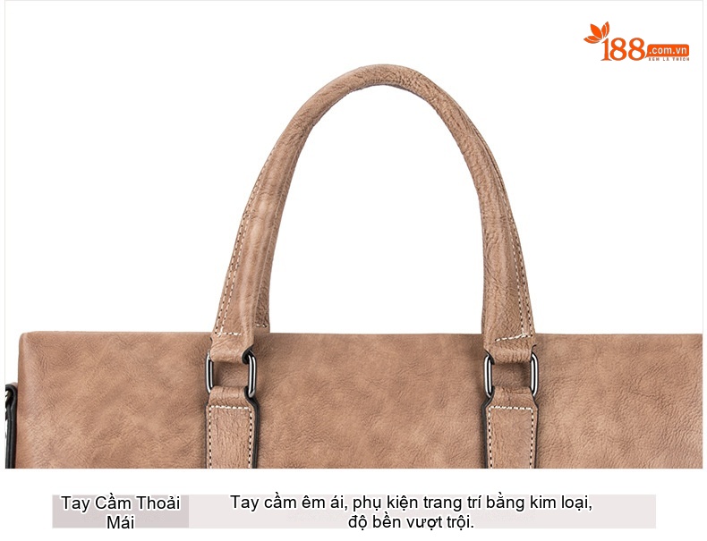 Túi Xách Công Sở Nam Da Mờ Đựng Tài Liệu, Laptop, Túi Đeo Chéo Nam Màu Nâu, Xám Xanh chi tiết 19