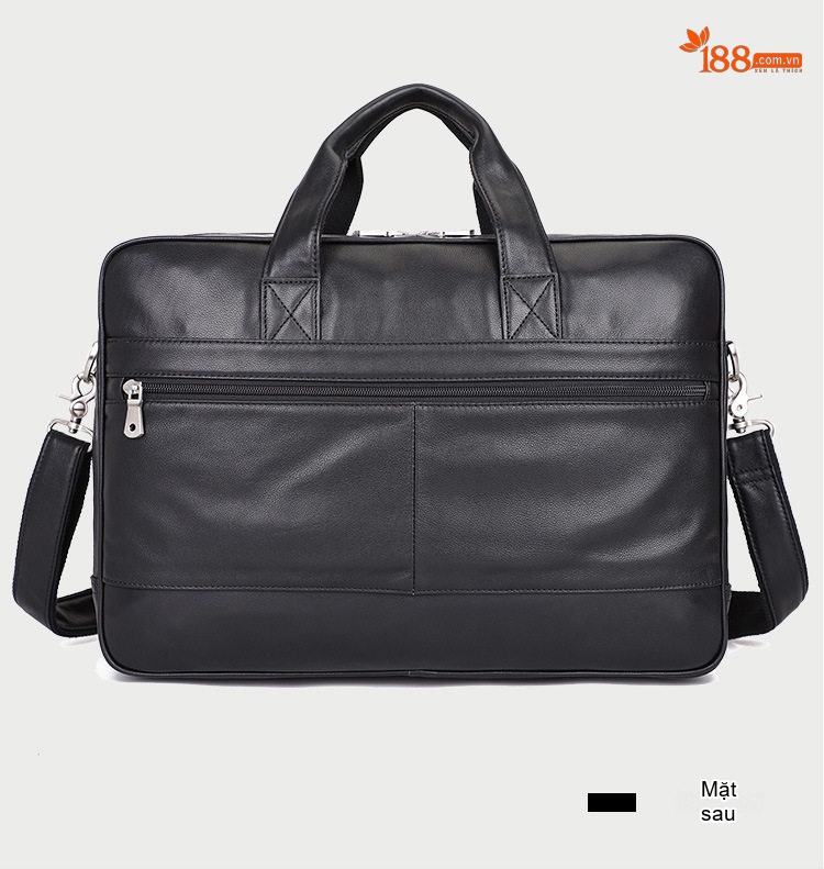 Túi Xách Công Sở Nam Da Thật Vintage Đựng Laptop 17 Inch Màu Nâu chi tiết 21