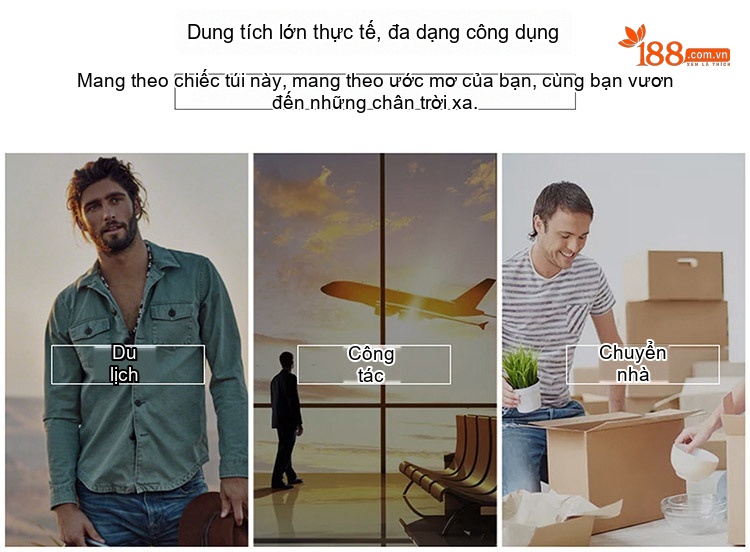 Túi Xách Du Lịch Da Thật Phong Cách Âu Mỹ Cỡ Lớn chi tiết 2