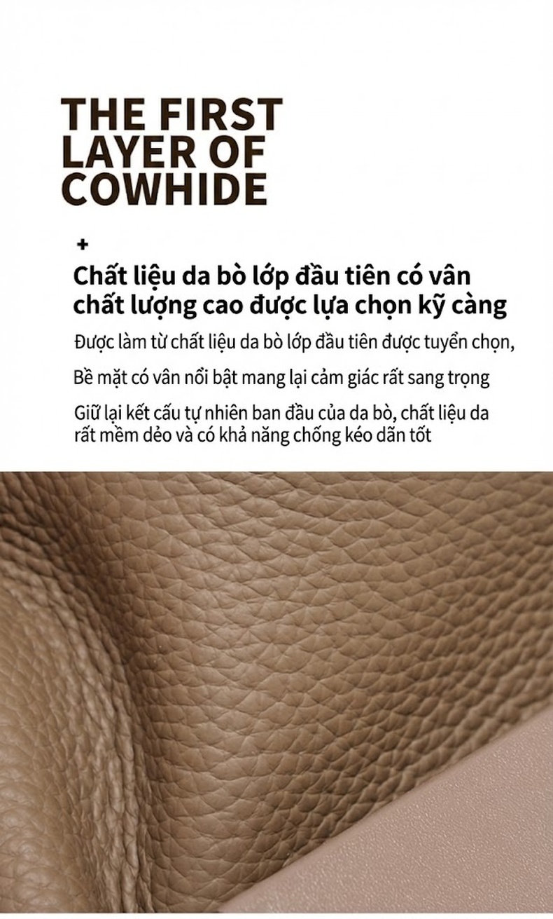 Túi Xách Kelly Mini Da Bò Đeo Vai, Xách Tay, Đeo Chéo Màu Be, Nâu, Trắng, Đen... chi tiết 4