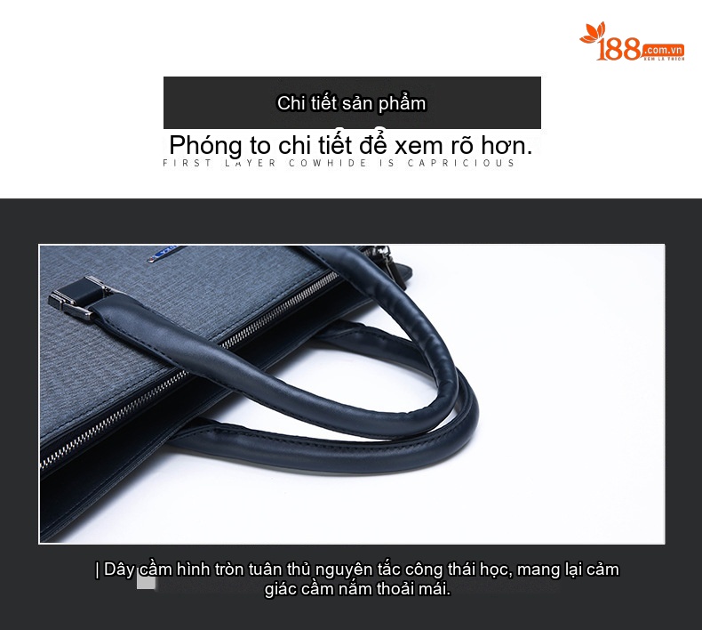 Túi Xách Nam Công Sở Đựng Tài Liệu Túi Đeo Chéo Đựng Laptop Vải Dệt Màu Đen, Xám chi tiết 29