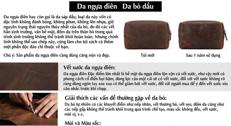 Túi Xách Nam Da Bò Mad Cow Công Sở Đeo Chéo Đựng Tài Liệu Màu Nâu chi tiết 29
