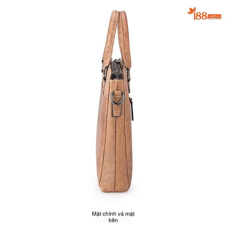 Túi Xách Nam Da Thật Vintage Đeo Vai, Xách Tay Công Sở Màu Nâu, Xám chi tiết 10