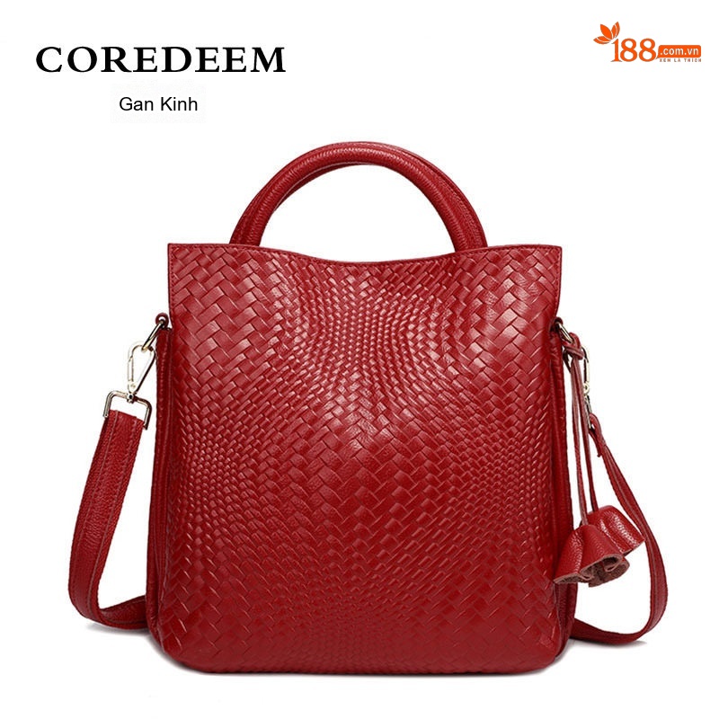 Cỡ lớn màu đỏ rượu (Hoa văn dệt)