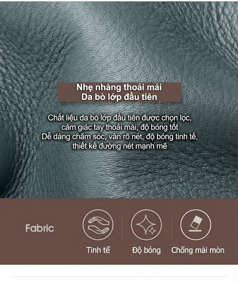 Túi Xách Nữ Da Bò Đeo Vai Đeo Chéo Dáng Bucket Thời Trang Màu Xanh, Đen chi tiết 6