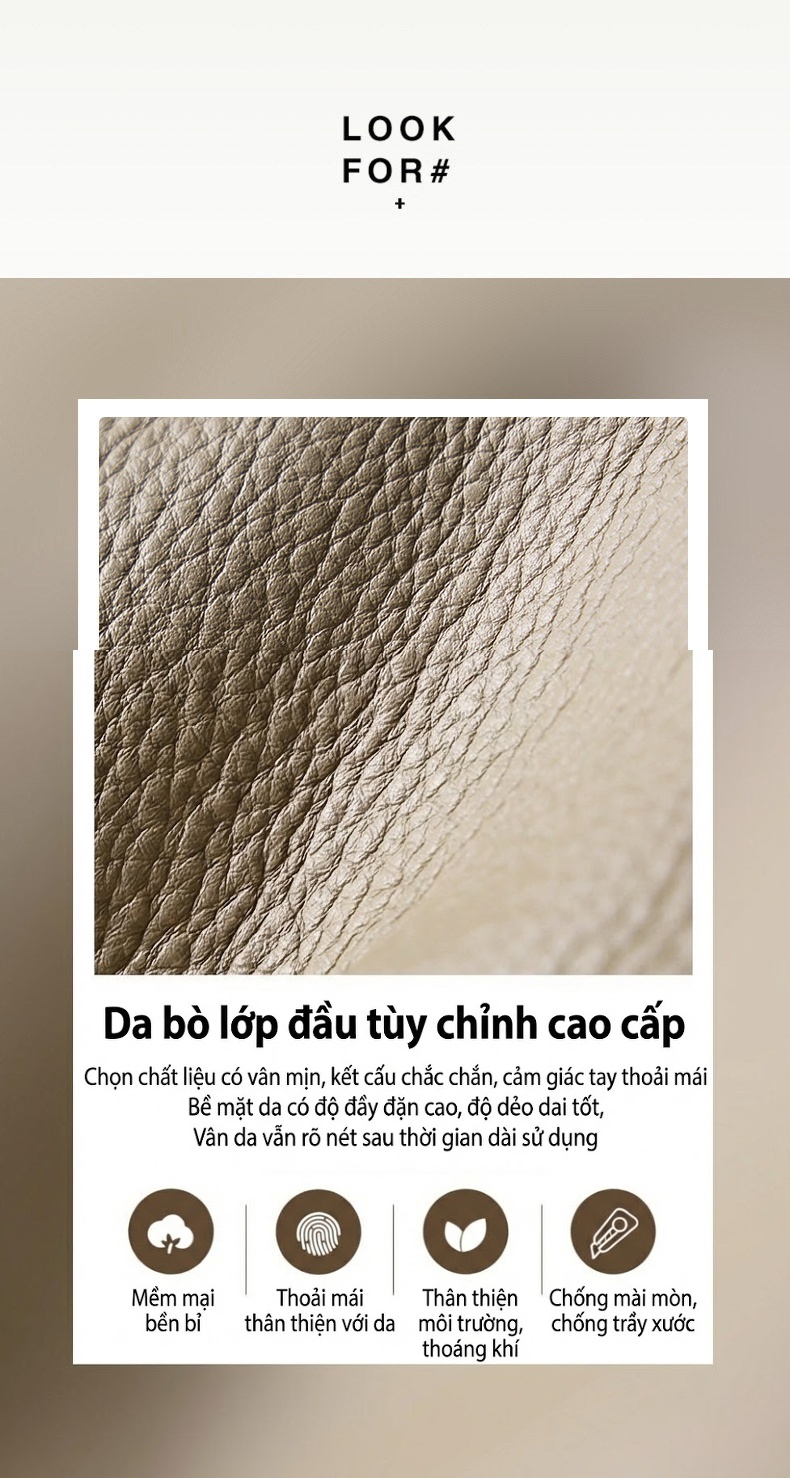 Túi Xách Nữ Da Bò Đeo Vai/Đeo Chéo Vân Đám Mây Cao Cấp Dây Xích Bi Màu Bạc, Trắng chi tiết 4
