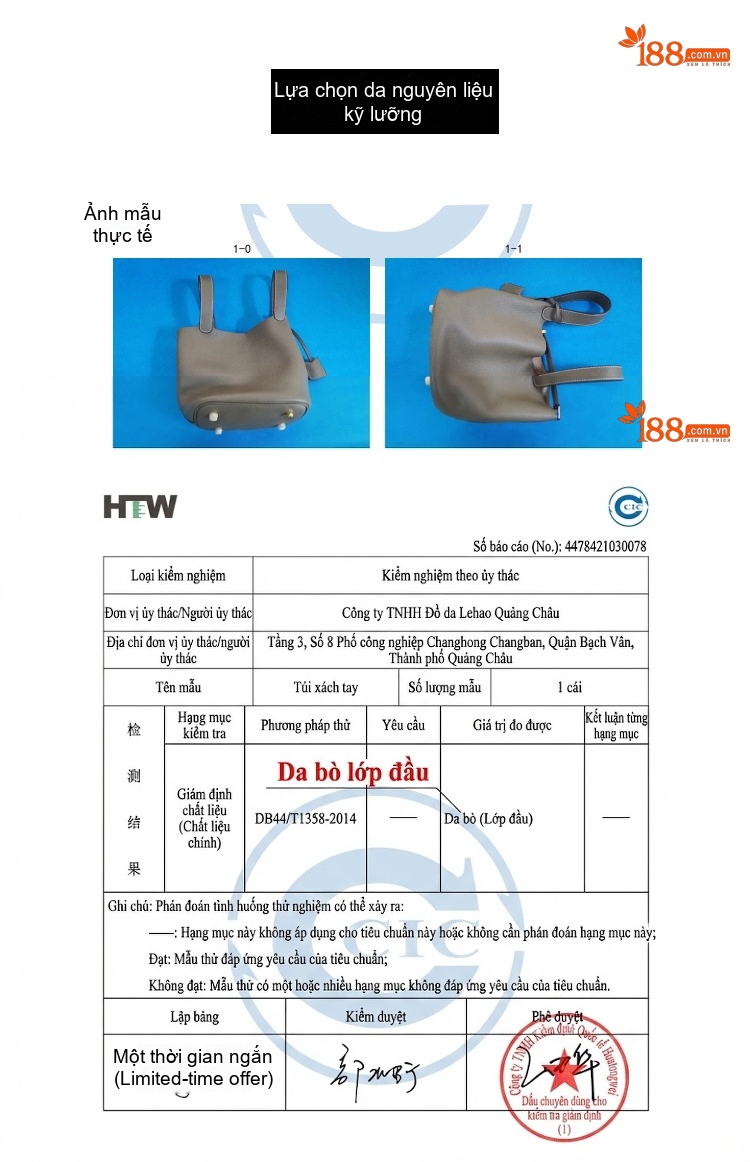 Túi Xách Nữ Da Bò Đựng Giỏ Rau Kiểu Bucket Cao Cấp Màu Xám, Nâu, Trắng, Vàng... chi tiết 2