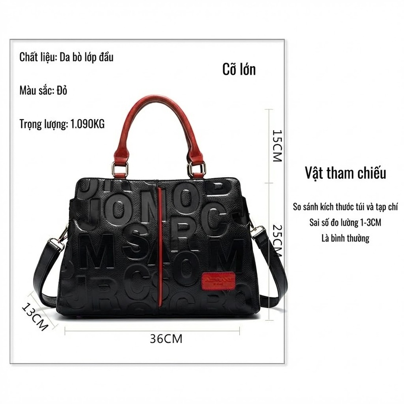 Đen phối đỏ cỡ lớn