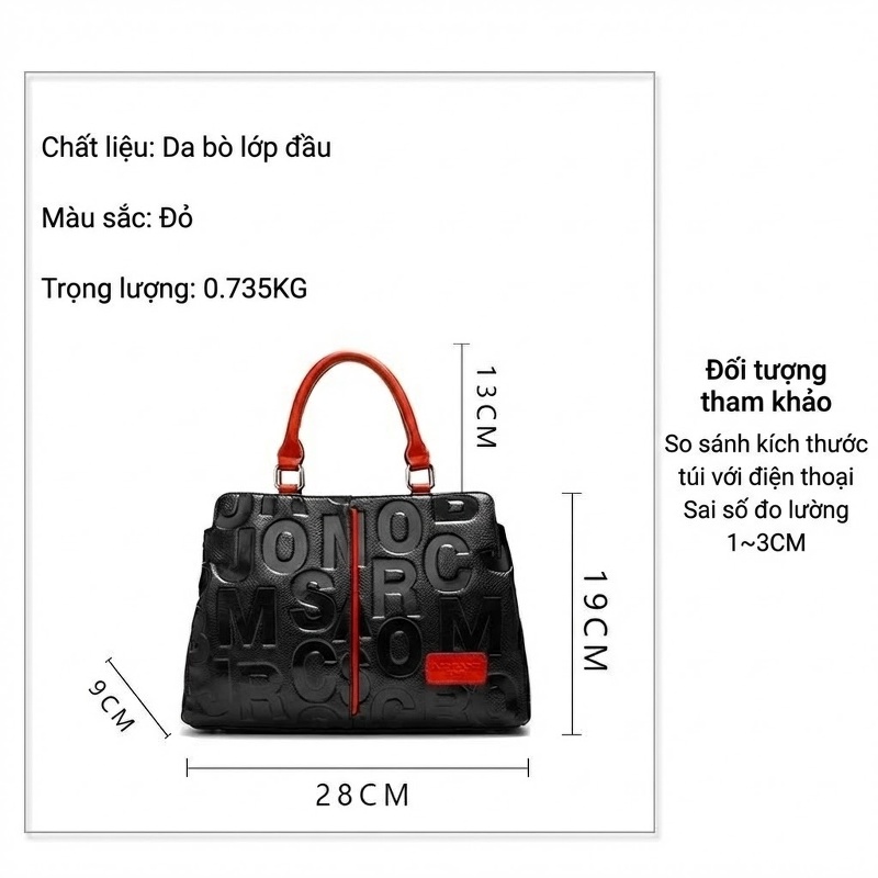 Đen phối đỏ mini cỡ nhỏ