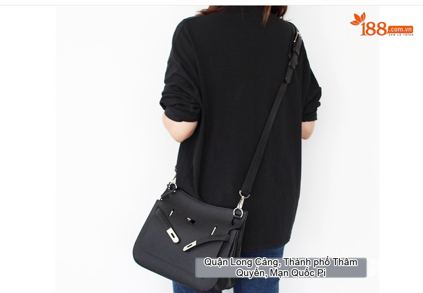 Túi Xách Nữ Da Bò Hàng Hiệu Dáng Trống Đeo Vai, Đeo Chéo Màu Xanh Rêu, Xanh Dương, Cam, Đen... chi tiết 2