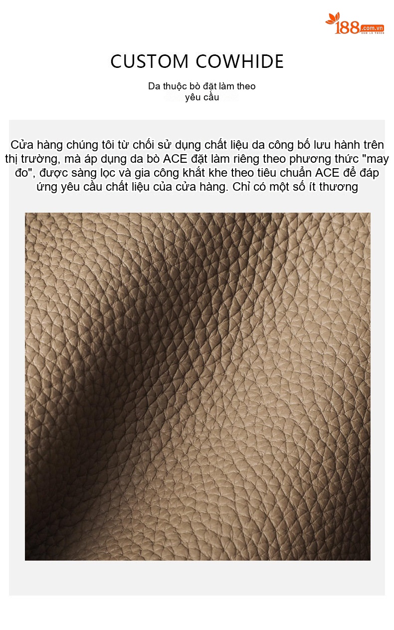 Túi Xách Nữ Da Bò Khóa Cài Họa Tiết Lychee Đeo Vai, Xách Tay Màu Xám Voi chi tiết 6