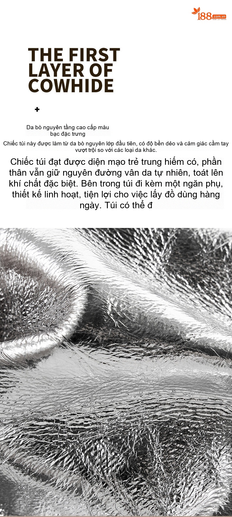 Túi Xách Nữ Da Bò Quai Xách Hạt Châu Kiểu Trung Hoa, Túi Phúc Túi Rút Đeo Vai, Đeo Chéo Màu Đen, Trắng chi tiết 20
