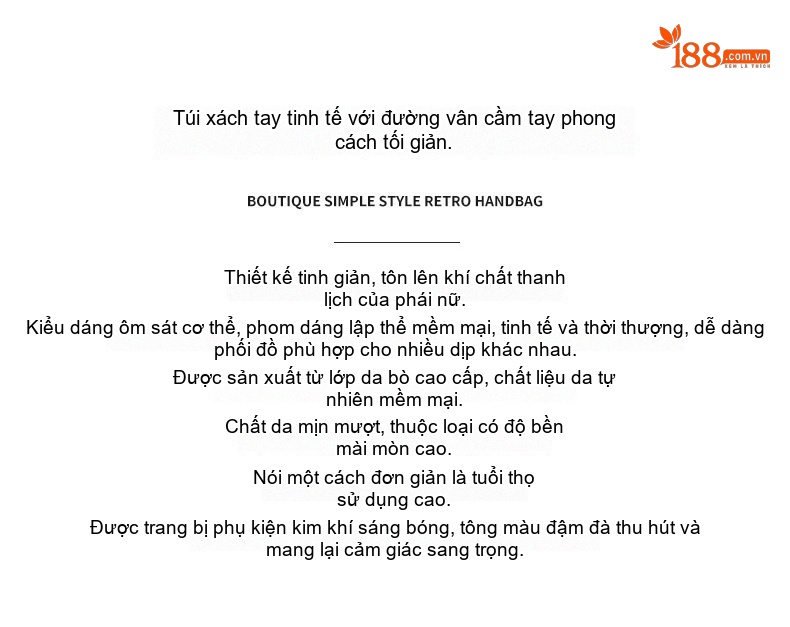 Túi Xách Nữ Da Bò Thật Đính Hạt Phong Cách Trung Hoa Cổ Điển Size Nhỏ Màu Đen, Trắng chi tiết 2