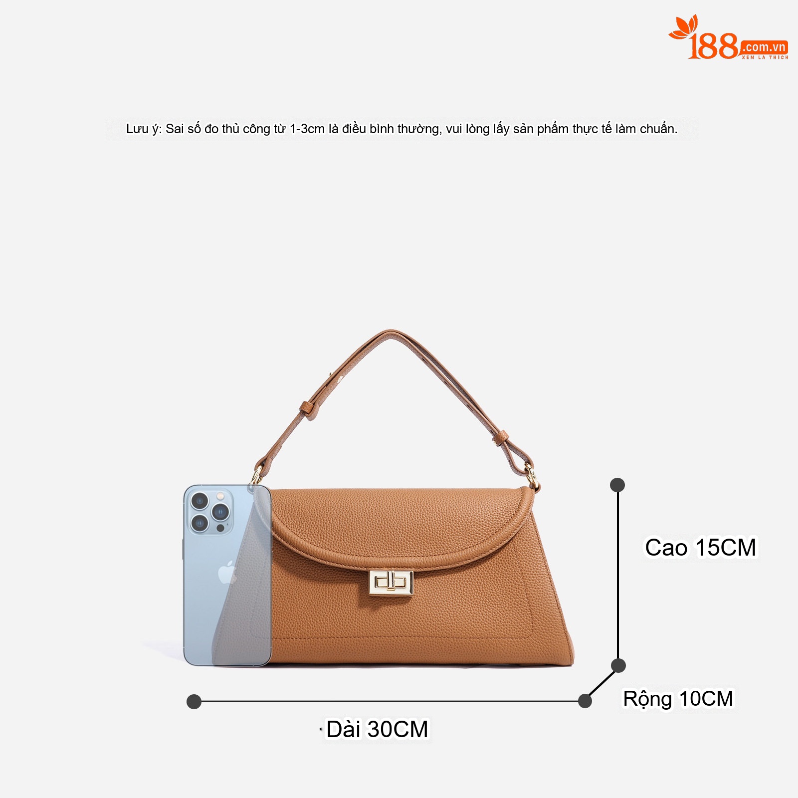 Túi Xách Nữ Da Bò Thật Mini Cầm Tay Đeo Vai Đeo Chéo Cao Cấp Màu Nâu, Xám, Đen