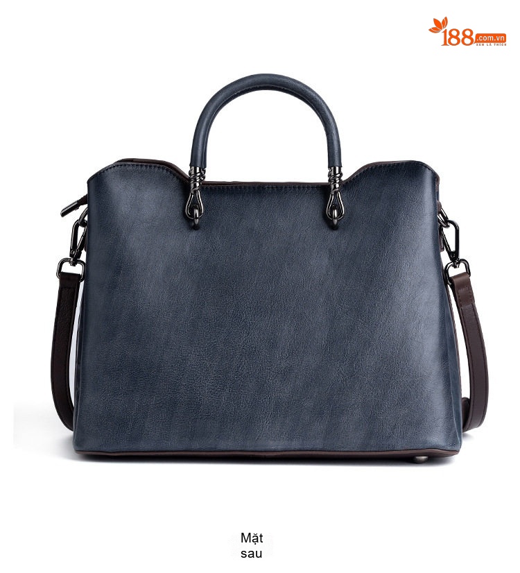 Túi Xách Nữ Da Bò Thủ Công Dập Hoa Vintage Đeo Vai, Đeo Chéo, Xách Tay Màu Nâu, Xám, Nâu Đậm chi tiết 11