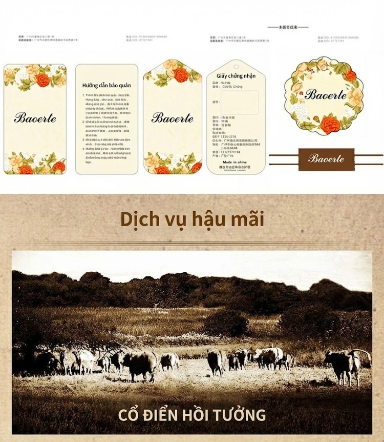Túi Xách Nữ Da Bò Thủ Công Dập Hoa Vintage Đeo Vai, Đeo Chéo, Xách Tay Màu Nâu, Xám, Nâu Đậm chi tiết 14