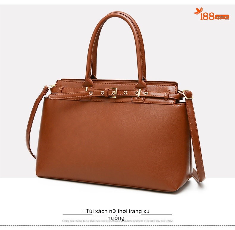 Túi Xách Nữ Da Bóng Set 3 Món Tote Trang Trí Thắt Lưng Phong Cách Công Sở Màu Đen, Nâu, Đỏ, Xanh... chi tiết 16