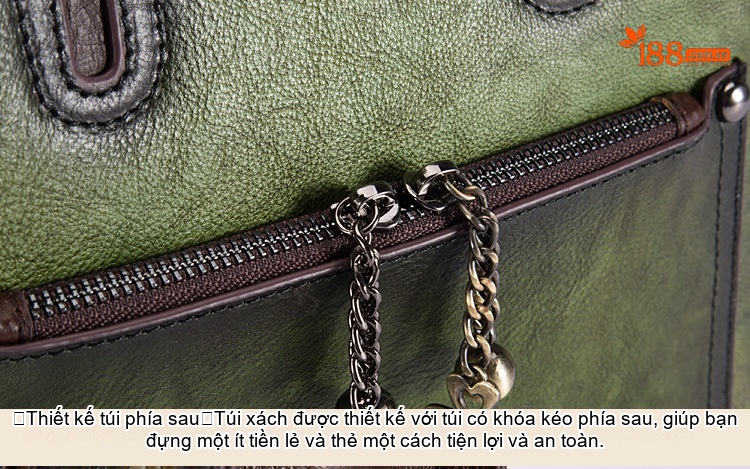 Túi Xách Nữ Da Cao Cấp Khắc Hoa Văn Thủ Công Dáng Đứng Màu Nâu, Xanh, Đỏ... chi tiết 23