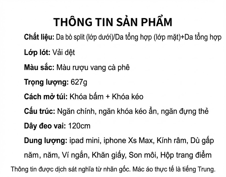 Túi Xách Nữ Da Thật Đan Lưới Dáng Bucket Lớn Quai Xách Tay, Đeo Chéo Màu Nâu chi tiết 6