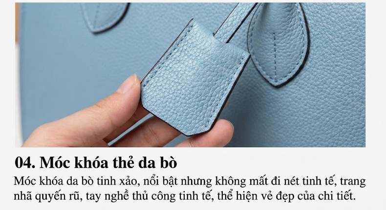 Túi Xách Nữ Da Thật Dáng Boston Retro Âu Mỹ Màu Tím, Đen, Xanh Dương chi tiết 40