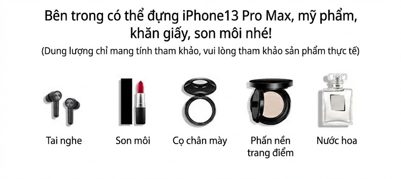 Túi Xách Nữ Da Thật Dáng Túi Rút Đeo Chéo, Đeo Vai, Túi Đựng Vừa Nhiều Đồ Màu Đen chi tiết 11