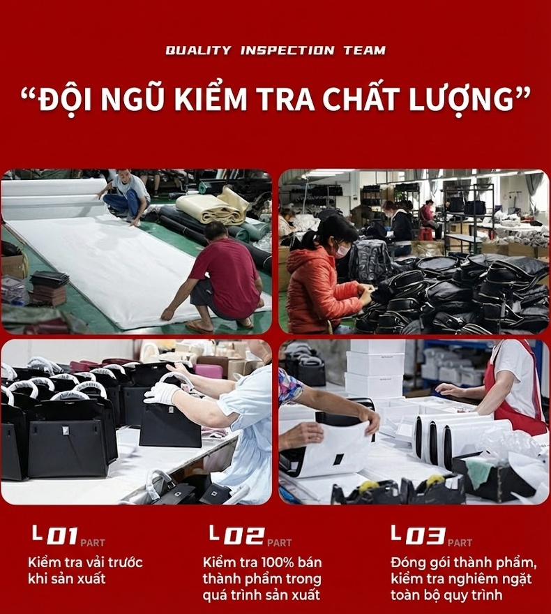 Túi Xách Nữ Da Thật Kelly Khóa Kim Loại Thời Trang Đeo Vai, Đeo Chéo Màu Nâu, Trắng Kem chi tiết 27