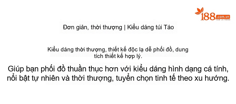 Túi Xách Nữ Da Thật Thiết Kế Hình Cung Cầm Tay Đeo Vai Màu Nâu, Đen, Trắng Kem chi tiết 2