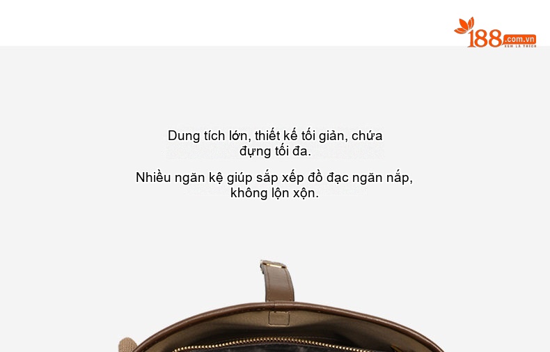 Túi Xách Nữ Đeo Chéo Dáng Thùng Vải Dệt Quai Xách Tay Màu Be, Nâu chi tiết 8