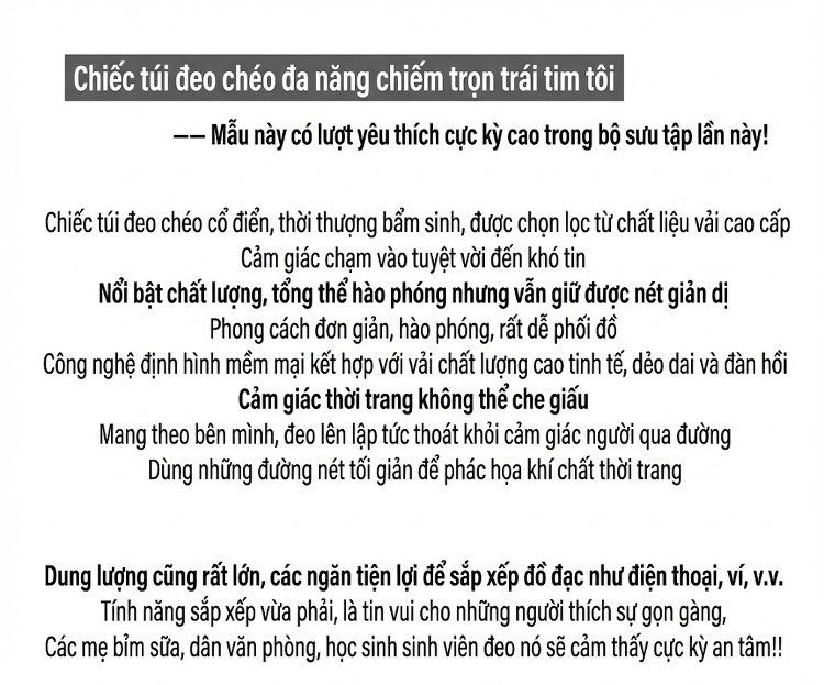 Túi Xách Nữ Đeo Vai/Đeo Chéo Da Bóng Kiểu Túi Kẹp Nách, Túi Bánh Bao Màu Đen chi tiết 1