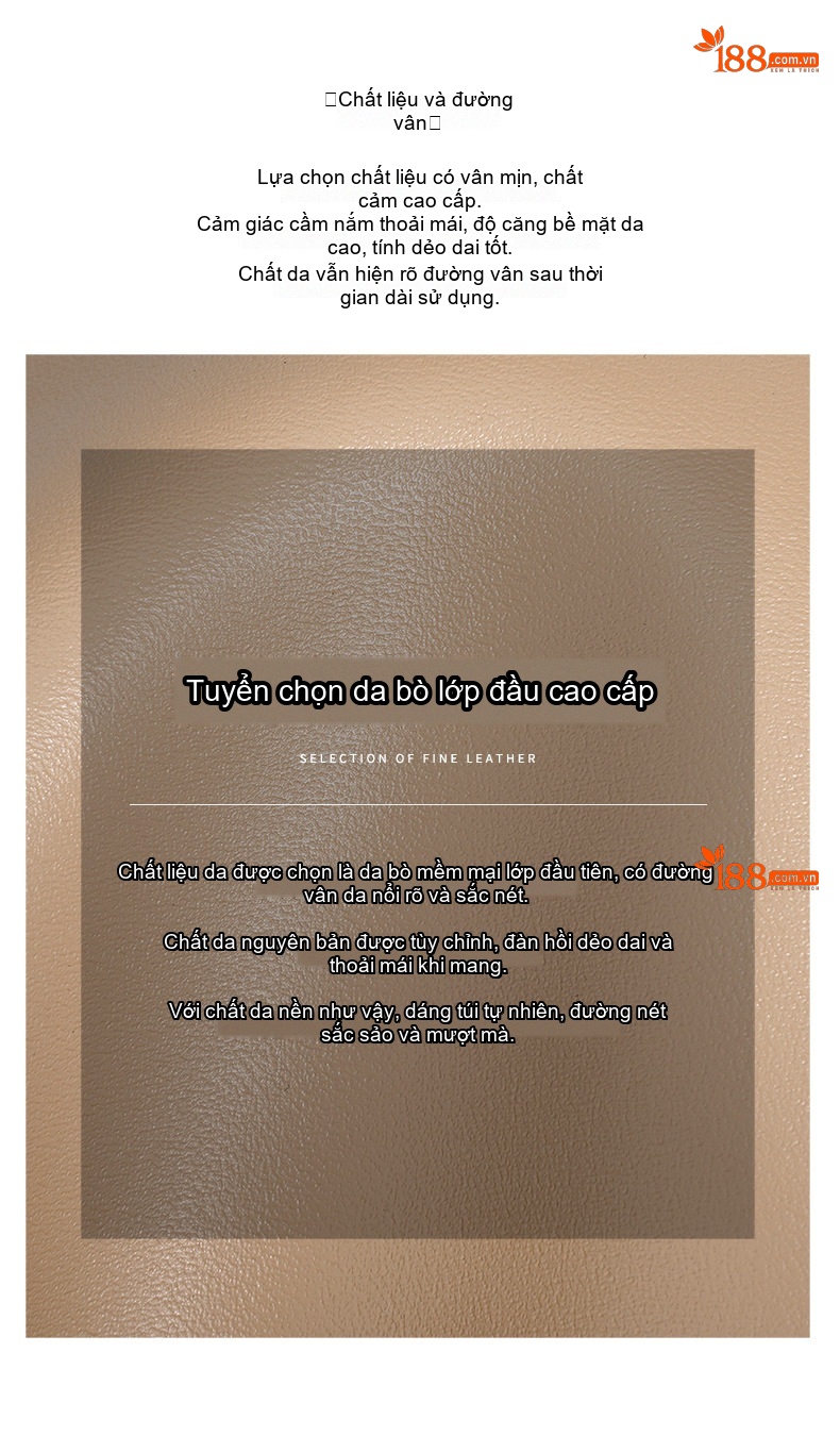 Túi Xách Nữ Đeo Vai/Đeo Chéo Kiểu Dáng Vuông Nhỏ Da Bóng Phong Cách Tối Giản Màu Kem, Nâu, Đen chi tiết 10